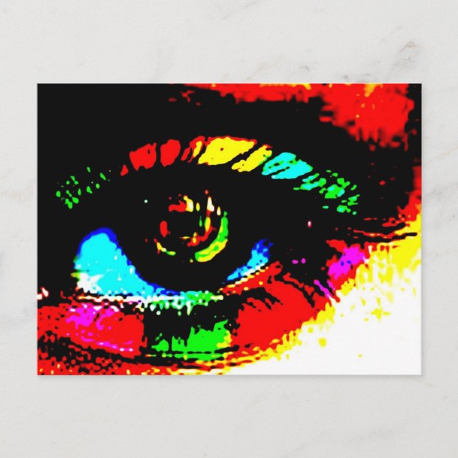 Digital Graffiti Eye Postkarte (Vorderseite)