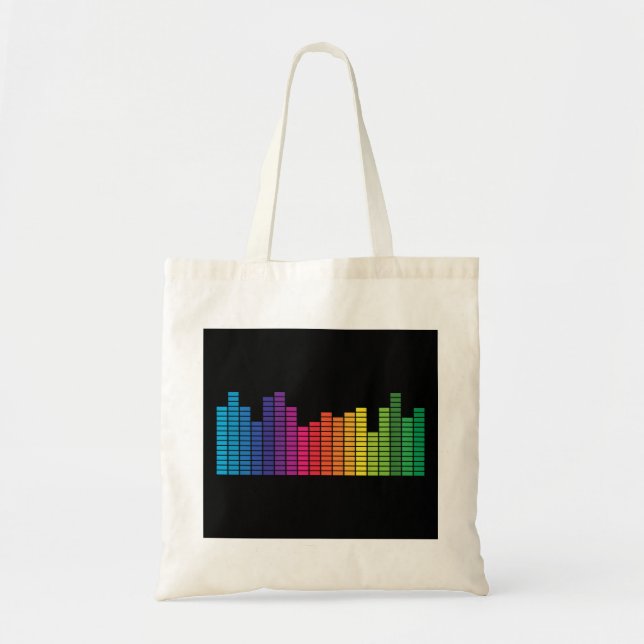 Digital Graphic Equalizer Tote Bag mit viel Spaß Tragetasche (Vorne)