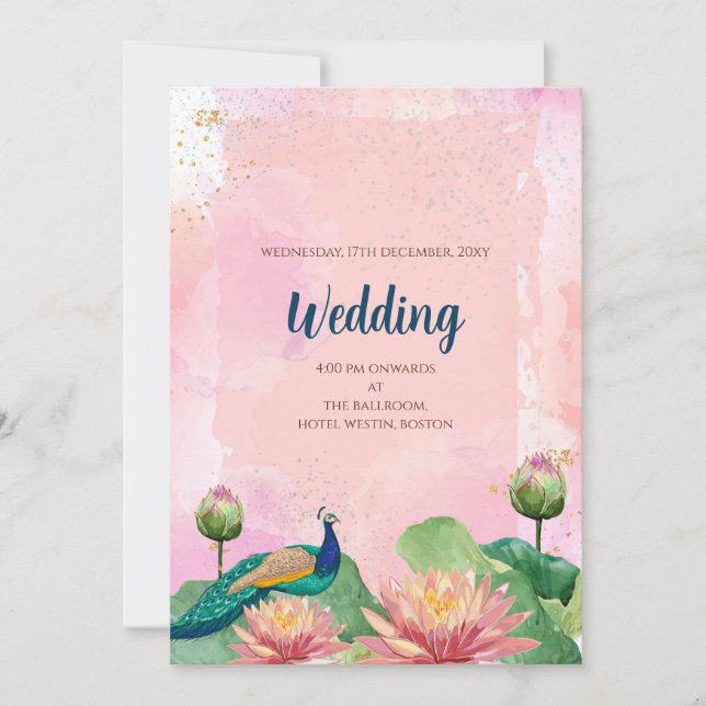 Digital Hindu Hochzeit Einladung Indische Hochzeit (Vorderseite)