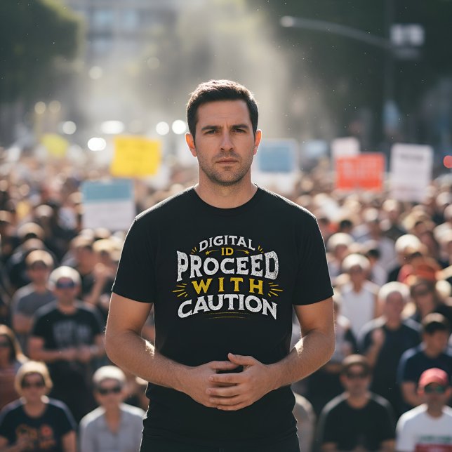 Digital ID: Proceed With Caution T-Shirt (Von Creator hochgeladen)