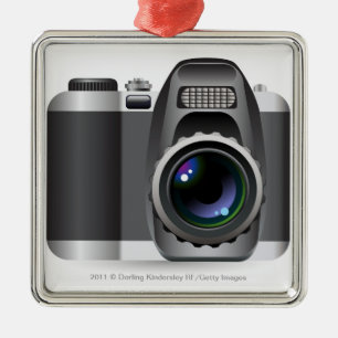 Digital-Illustration der Digitalkamera Silbernes Ornament