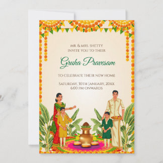 Digital Indian Gruhapravesham Housewarming laden S Einladung