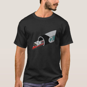 Digital Journey USB Train - Minimalistischer T - S T-Shirt