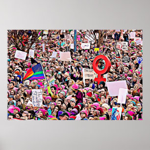 Digital-Kunst von der der März-Kundgebung der Poster