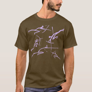 Digital Lavender Bowmen Minimalistische paläolithi T-Shirt