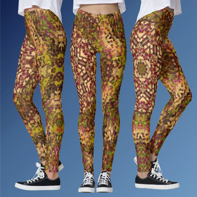 Digital Mandala Gelb rot und Lila Leggings (Von Creator hochgeladen)