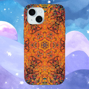 Digital Mandala Orange Blue und Yellow Case-Mate iPhone Hülle