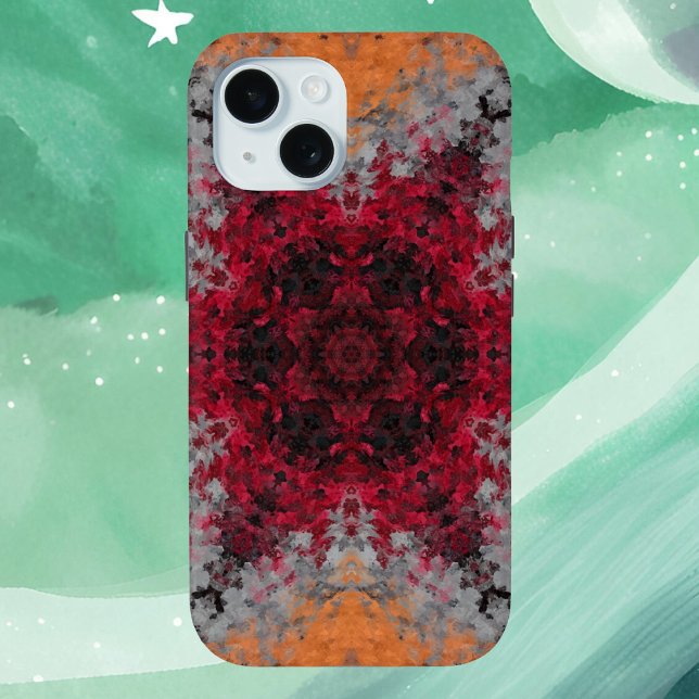 Digital Mandala Red Orange und Blue Case-Mate iPhone Hülle (Von Creator hochgeladen)