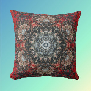 Digital Mandala Red und White Kissen