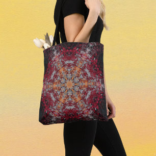 Digital Mandala Red White Orange und Black