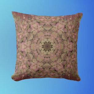 Digital Mandala Red Yellow and Brown Kissen
