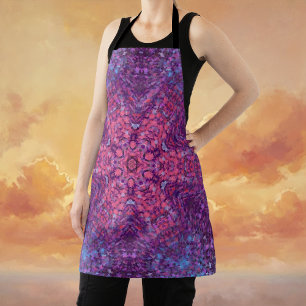 Digital Mandala Rosa Lila und blau Schürze