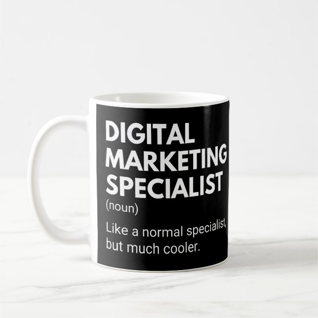 Digital Marketing Specialist Funny Marketer Sprich Kaffeetasse (Links)