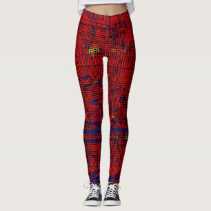 "Digital Matrix Fusion Leggings" Leggings