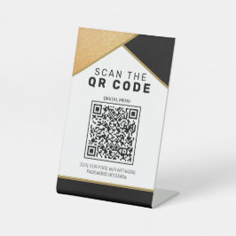 Digital Menu Gold Glitzer Sockelschild