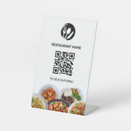 Digital Menu QR Code Pedestzeichen für Restaurant- Sockelschild