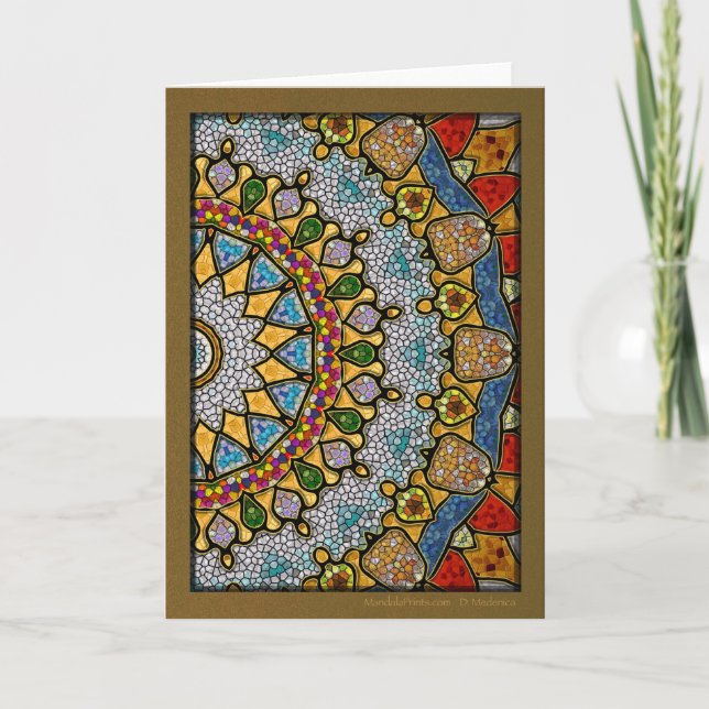 Digital Necklace Mandala Feiertagskarte (Vorderseite)