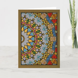 Digital Necklace Mandala Feiertagskarte