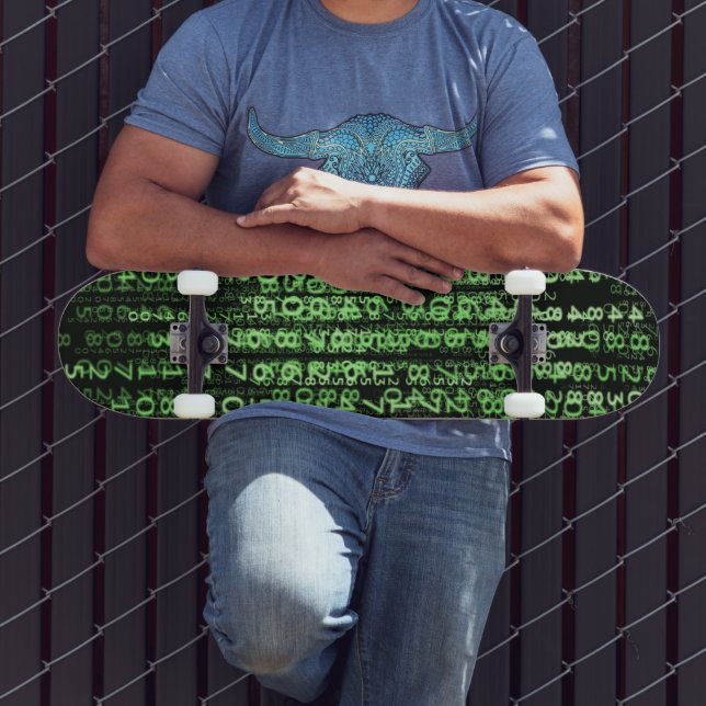 Digital Nerd Neo Pattern Futuristic Skateboard (Außenbereich 3)