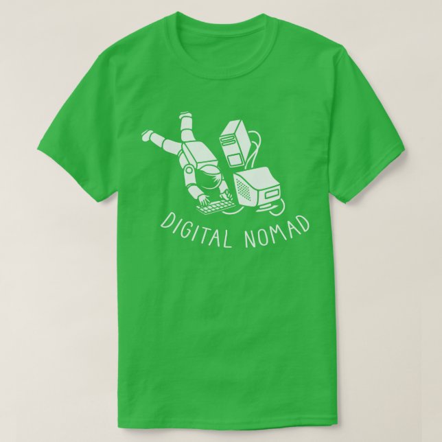 Digital Nomad Astronaut CPU Computer von Tobe Fons T-Shirt (Design vorne)
