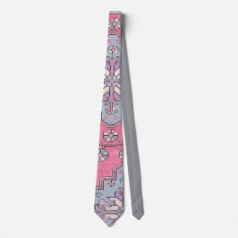 Digital Paisley Krawatte Pink Gray