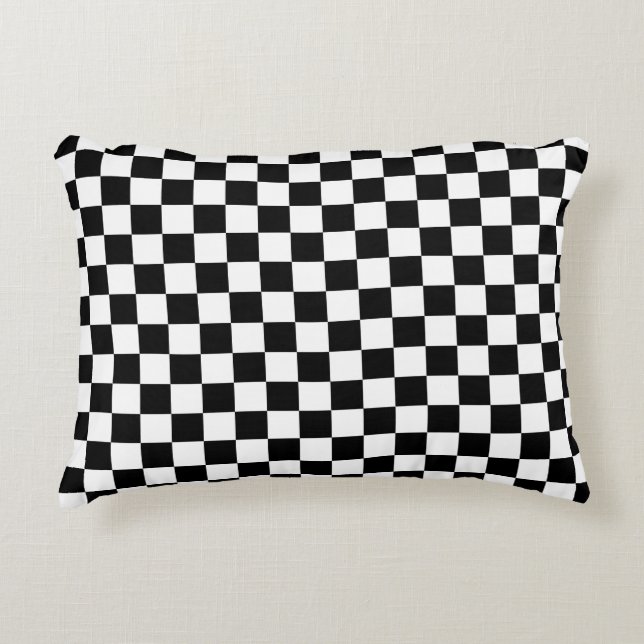 Digital Print in Schwarz/Weiß Dekokissen (Vorderseite)