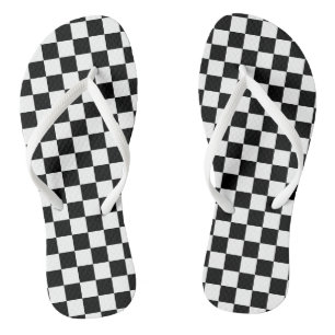 Digital Print in Schwarz/Weiß Flip Flops