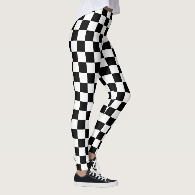 Digital Print in Schwarz/Weiß Leggings (Rechts)