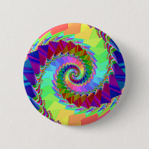 Digital-Regenbogen-Spiralenknopf Button