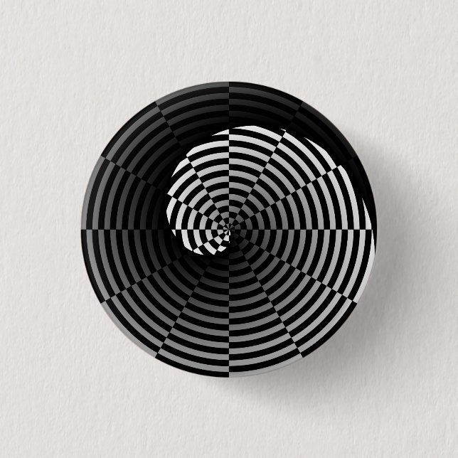 Digital Schachbrett Yin Yang von Kenneth Yoncich Button (Vorderseite)
