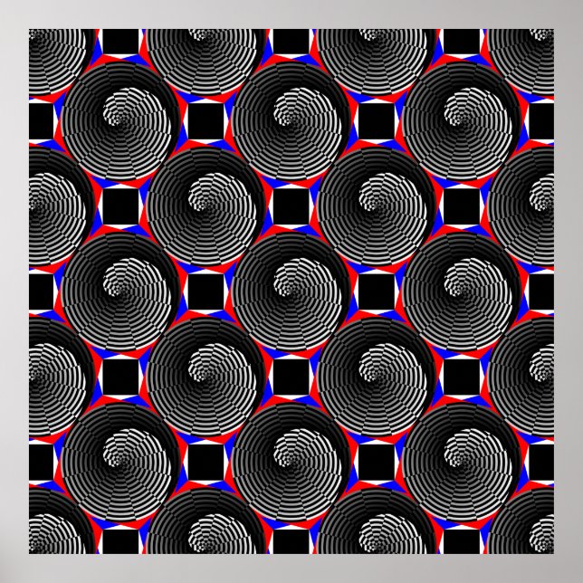 Digital Schachbrett Yin Yang von Kenneth Yoncich Poster (Vorne)