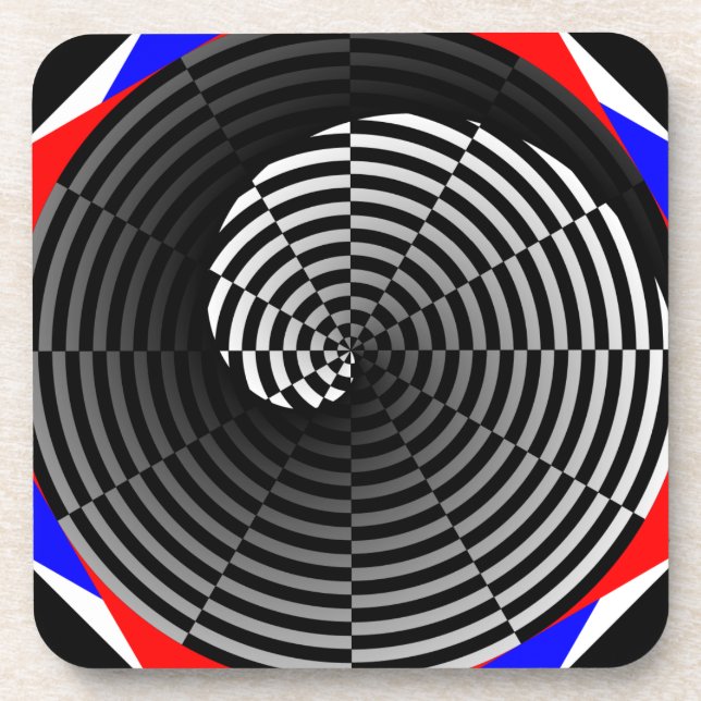 Digital Schachbrett Yin Yang von Kenneth Yoncich Untersetzer (Vorderseite)