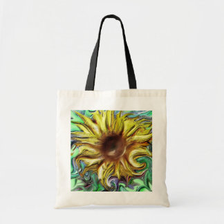 Digital-Sonnenblume etwas abstrakt Tragetasche