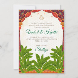 Digital South Indian Hochzeitkarten Telugu lädt ei Einladung