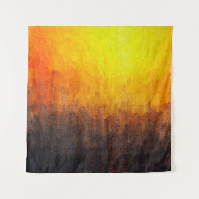 Digital structure of painting. Abstract art vintag Wandteppich (Vorderseite)