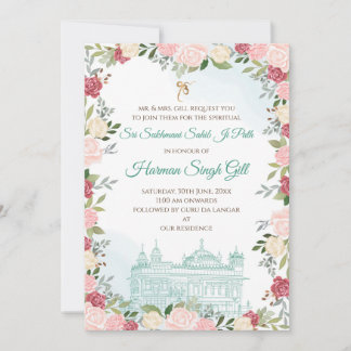 Digital Sukhmani sahib ji path invitation download Einladung