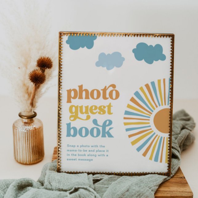 Digital Sun Baby Dusche Foto Gästebuchsignatur Poster (Von Creator hochgeladen)