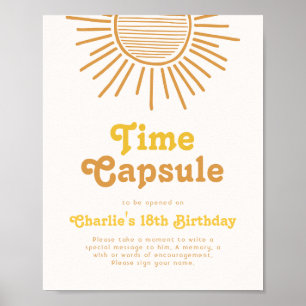 Digital Sun Time Capsule Sign Poster