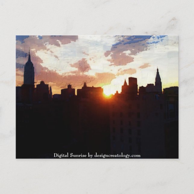 Digital Sunrise Postkarte (Vorderseite)
