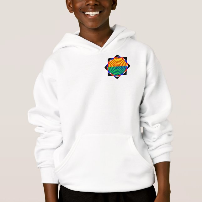Digital Sunrise von Kenneth Yoncich Hoodie (Vorderseite)