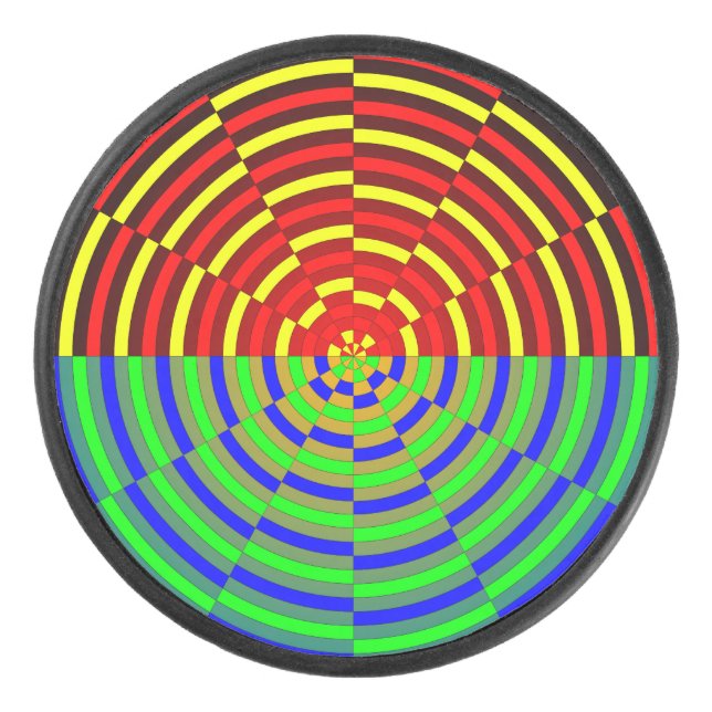 Digital Sunset von Kenneth Yoncich Eishockey Puck (Vorderseite)