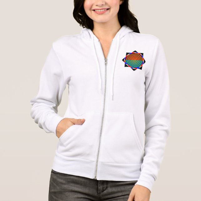 Digital Sunset von Kenneth Yoncich Hoodie (Vorderseite)
