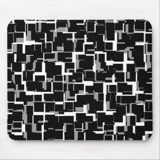 Digital-Tarnmuster Schwarz Weiß Gelb Muster Mousepad