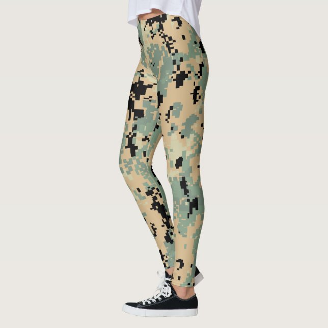 Digital-Tarnung – großes Tarnmuster Leggings (Links)