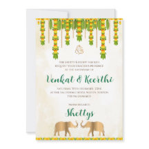 Digital Telugu Einladung & indische Hochzeitseinla