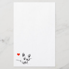 Digital-Tinten-Zeichnen eines Westie Hundes, Briefpapier