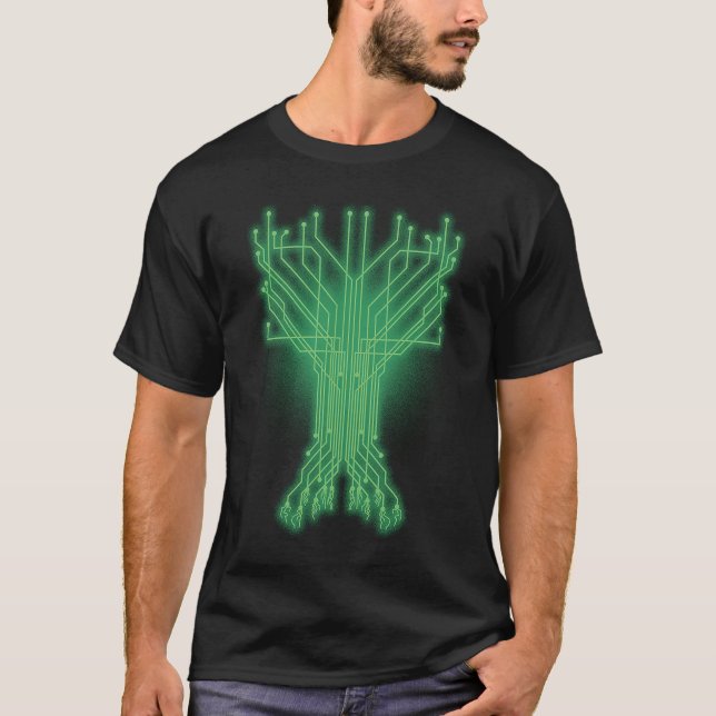 Digital Tree Computer Mechanical Engineer T-Shirt (Vorderseite)