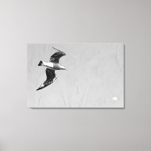 DIGITAL TUSCHE auf Möwe auf gespannter Leinwand