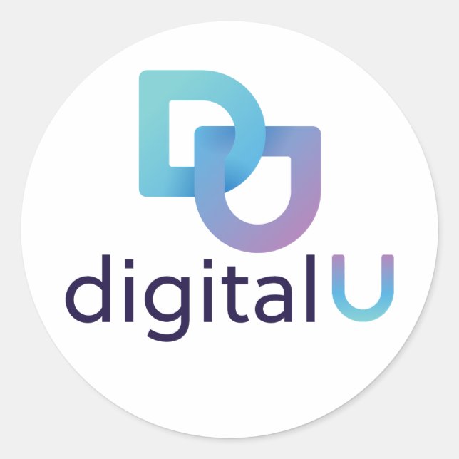 Digital-U-Aufkleber Runder Aufkleber (Vorderseite)