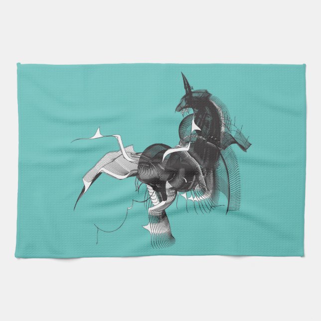 Digital Unicorn Handtuch (Horizontal)